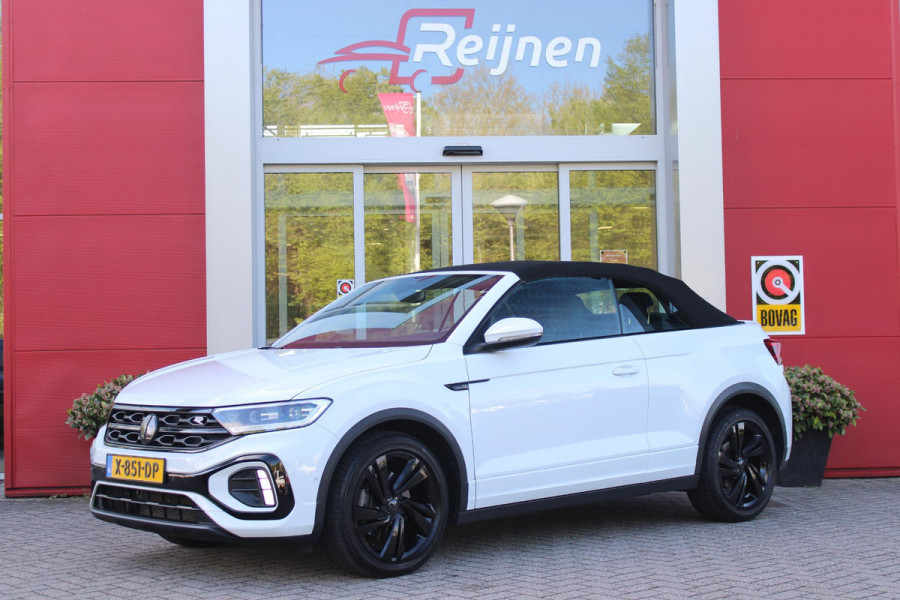 Volkswagen T-Roc Cabrio 1.5 TSI 150PK AUTOMAAT R-LINE BLACK STYLE | AFNEEMBARE TREKHAAK | ACHTERUITRIJCAMERA | NAVIGATIE  | IQ LIGHT MATRIX KOPLAMPEN | DAB+ RADIO | DRAADLOOS APPLE CARPLAY/ANDROID AUTO | ADAPTIVE CRUISE CONTROL | STOEL/STUUR VERWARMING | 18" LICHTMETALEN VELGEN BLACK | PARKEERSENSOREN VOOR + ACHTER | VIRTUAL COCKPIT | DODEHOEK DETECTIE | R-LINE BEKLEDING | DAB+ RADIO |
