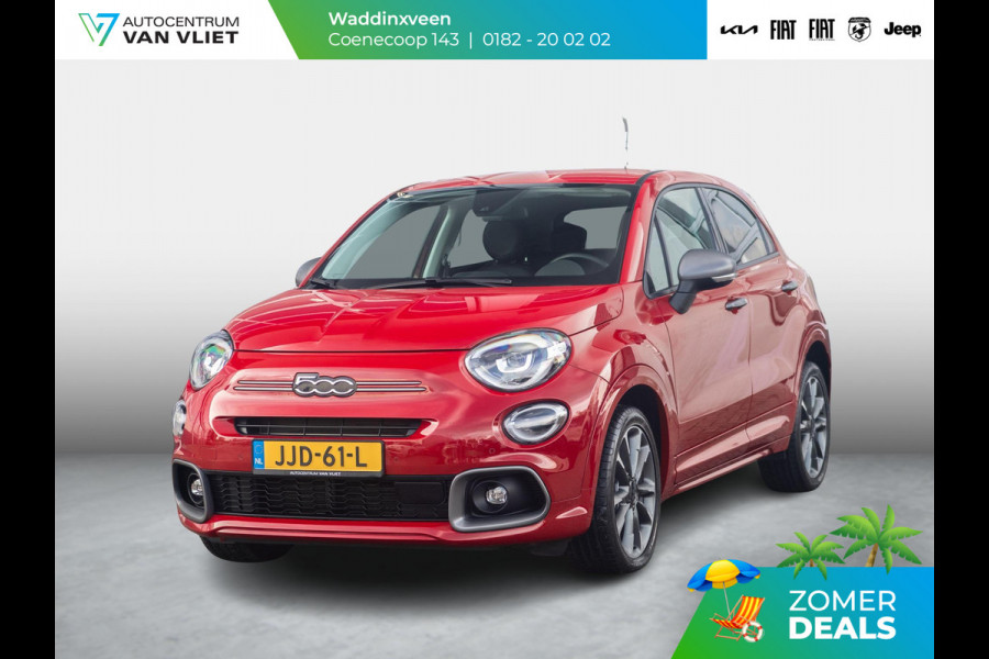 Fiat 500X 1.5 Hybrid Sport Automaat | Clima | Adapt. Cruise | 18" | Apple Carplay | Camera | PDC | Keyless | Navi | BSM