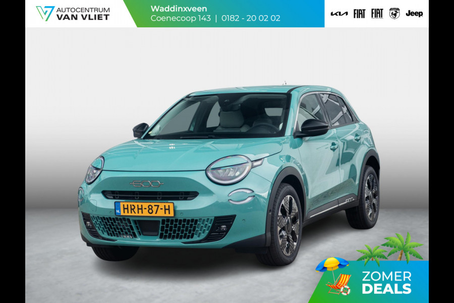 Fiat 600 1.2 Hybrid La Prima | Clima | Adapt. Cruise | Camera | BSM | 18" | Stoelverwarming | Apple Carplay | Elektr. A-Klep