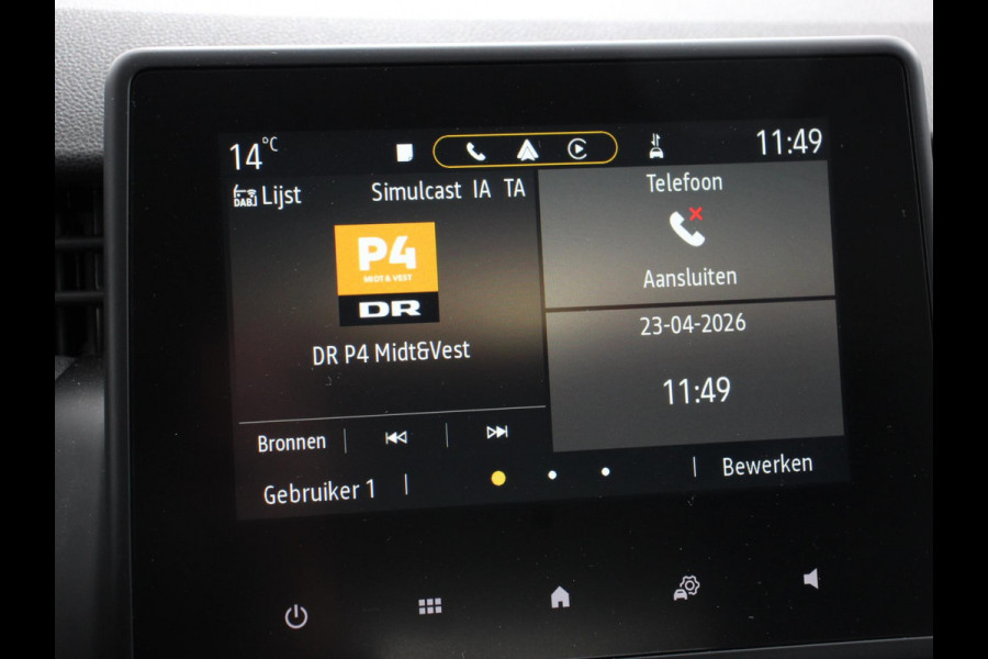 Renault Clio 1.0 TCe 90 Evolution Climate control Cruise control Camera Parkeersensoren achter Verwarmde voorstoelen Stuurverwarming LED Trekhaak Apple Carplay/ Android Auto