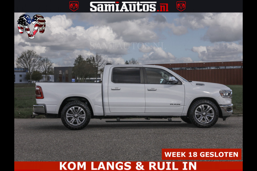 Dodge Ram BOM VOL | 5.7 V8 HEMI 402 PK | LUCHTVERING | ADAPTIVE CRUISE | PANODAK | 360 CAMERA | OPEN UITLAAT KLEP | CREW CAB | DUBBELE CABINE | 5 PERSOONS | DC |