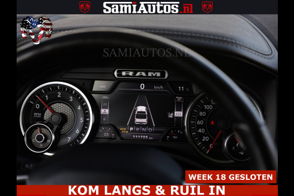 Dodge Ram BOM VOL | 5.7 V8 HEMI 402 PK | LUCHTVERING | ADAPTIVE CRUISE | PANODAK | 360 CAMERA | OPEN UITLAAT KLEP | CREW CAB | DUBBELE CABINE | 5 PERSOONS | DC |