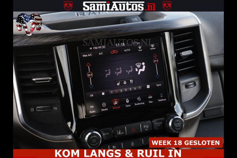 Dodge Ram BOM VOL | 5.7 V8 HEMI 402 PK | LUCHTVERING | ADAPTIVE CRUISE | PANODAK | 360 CAMERA | OPEN UITLAAT KLEP | CREW CAB | DUBBELE CABINE | 5 PERSOONS | DC |