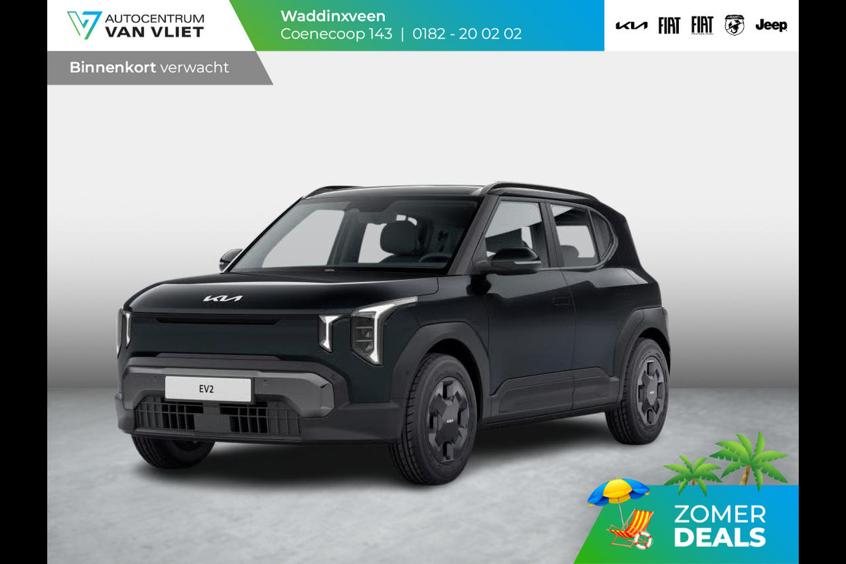 Kia EV2 Plus 42.2 kWh 4p. | Actieprijs * | Clima | Adapt. cruise | Navi | Dakrails | 18" | Stoel&Stuur Verwarming | Privacy Glass | Apple Carplay