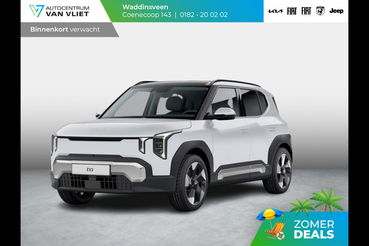 Kia EV2 Plus Advanced 42.2 kWh 4p. | Actieprijs * | Clima | Adapt. cruise | Navi | Schuif/Kanteldak | 18" | Stoel&Stuur Verwarming | Harman Kardon | Apple Carplay