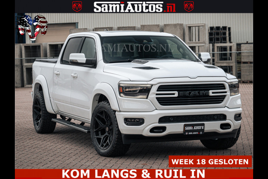 Dodge Ram V8 5.7 402PK | LARAMIE SPORT | Krachtige Hemi | Panorama Dak | 12' Scherm | LPG | Comfortabele Dubbele Cabine met Royale 5 Zitplaatsen | NIEUW EN BPM vrij | Nu Leverbaar uit Voorraad | Nr 2529 - 1277 |