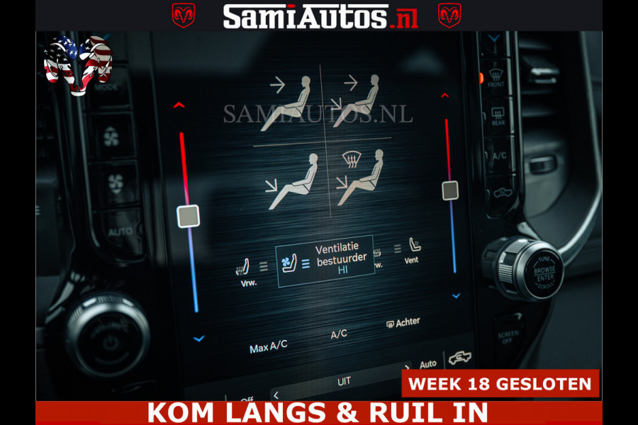 Dodge Ram V8 5.7 402PK | LARAMIE SPORT | Krachtige Hemi | Panorama Dak | 12' Scherm | LPG | Comfortabele Dubbele Cabine met Royale 5 Zitplaatsen | NIEUW EN BPM vrij | Nu Leverbaar uit Voorraad | Nr 2529 - 1277 |