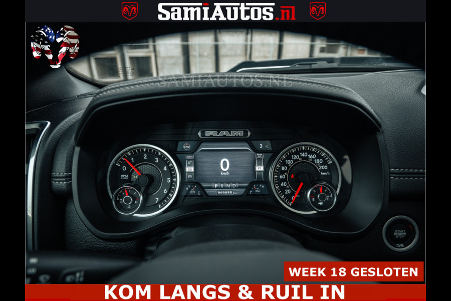Dodge Ram V8 5.7 402PK | LARAMIE SPORT | Krachtige Hemi | Panorama Dak | 12' Scherm | LPG | Comfortabele Dubbele Cabine met Royale 5 Zitplaatsen | NIEUW EN BPM vrij | Nu Leverbaar uit Voorraad | Nr 2529 - 1277 |