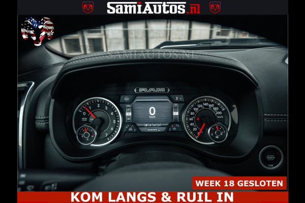 Dodge Ram V8 5.7 402PK | LARAMIE SPORT | Krachtige Hemi | Panorama Dak | 12' Scherm | LPG | Comfortabele Dubbele Cabine met Royale 5 Zitplaatsen | NIEUW EN BPM vrij | Nu Leverbaar uit Voorraad | Nr 2529 - 1277 |
