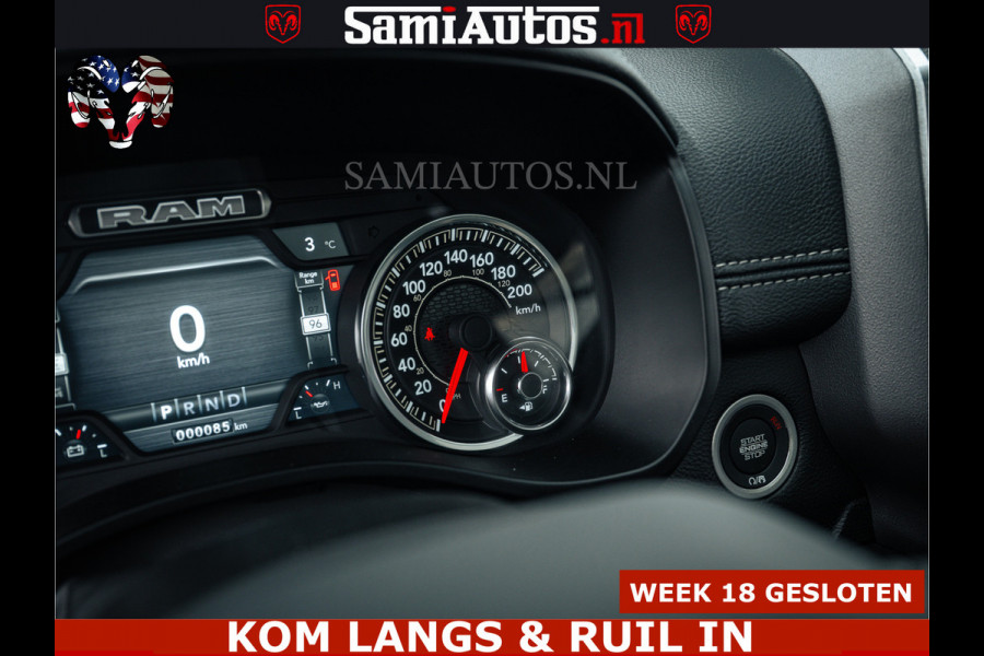 Dodge Ram V8 5.7 402PK | LARAMIE SPORT | Krachtige Hemi | Panorama Dak | 12' Scherm | LPG | Comfortabele Dubbele Cabine met Royale 5 Zitplaatsen | NIEUW EN BPM vrij | Nu Leverbaar uit Voorraad | Nr 2529 - 1277 |