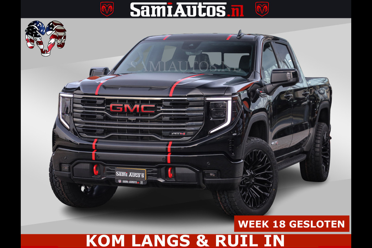 GMC Sierra AT4 6.2 V8 4X4 | VIRTUAL COCKPIT | LPG | HUD | BOM VOL | DC | RAM DEALER NEDERLAND | Dubbele Cabine met Royale 5 Zitplaatsen | BPM vrij | Nu Leverbaar uit Voorraad | Voorraad Nr 261530 |