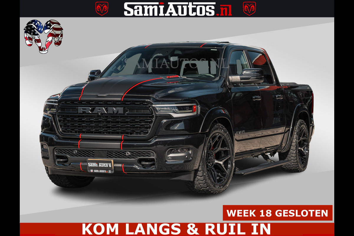 Dodge Ram HULK Pack | Limited Night H.O 540HP 706Nm | Massage + Full Option | De Meest Luxe en Volle Pick-Up in zijn Klasse | Hulk Pack is Comfortabele Dubbele Cabine met Royale 5 Zitplaatsen | BPM vrij | Nu Leverbaar uit Voorraad | Voorraad Nr 2353 - 5412