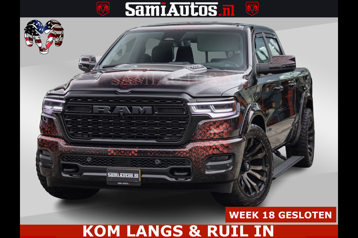 Dodge Ram COBRA EDITION | All-In Prijs | Limited Night High Output 540HP 706Nm | Massage + Full Option | De Meest Luxe en Volle Pick-Up in Comfortabele Dubbele Cabine met Royale 5 Zitplaatsen | BPM vrij | Nu Leverbaar uit Voorraad | Voorraad Nr 2335 - 5153 |