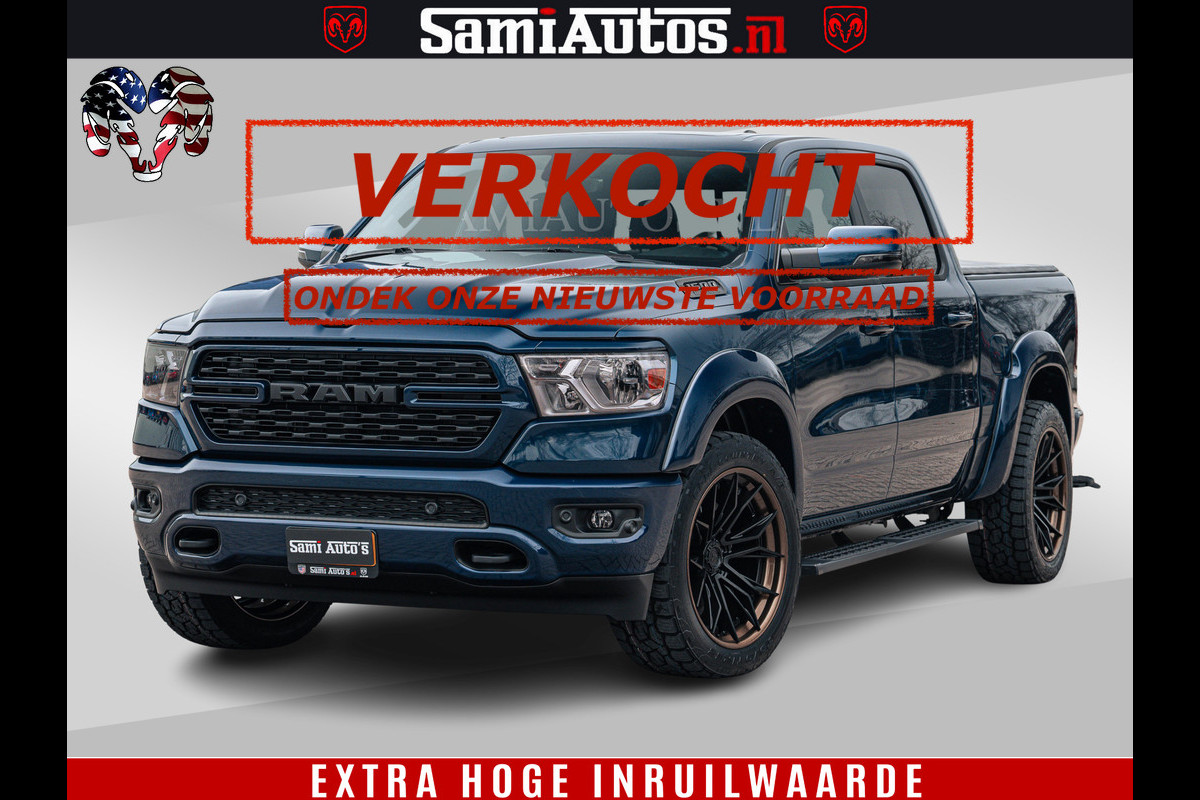 Dodge Ram SPORT | 5.7 V8 4x4 HEMI | PANORAMA DAK | GROOTSCHEM 12 INCH | LPG | Patriot Blue CREW CAB | DUBBELE CABINE | 5 PERSOONS | DC | VOORRAAD NR 2557 - 3328