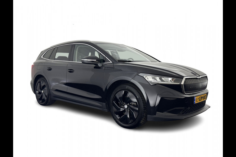 Škoda ENYAQ iV 60 [ 3-Fase ] {SOH-87%} (INCL-BTW) *LEATHER-FABRIC | FULL-LED | ADAPTIVE-CRUISE | BLINDSPOT | DIGI-COCKPIT | CAMERA | KEYLESS | NAVI-FULLMAP | AMBIENT-LIGHT | ECC | HEATED-COMFORTSEATS | DAB+ | PDC | 20''ALU*