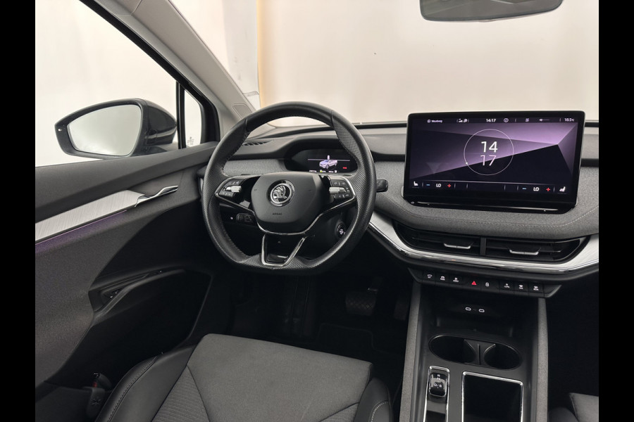 Škoda ENYAQ iV 60 [ 3-Fase ] {SOH-87%} (INCL-BTW) *LEATHER-FABRIC | FULL-LED | ADAPTIVE-CRUISE | BLINDSPOT | DIGI-COCKPIT | CAMERA | KEYLESS | NAVI-FULLMAP | AMBIENT-LIGHT | ECC | HEATED-COMFORTSEATS | DAB+ | PDC | 20''ALU*
