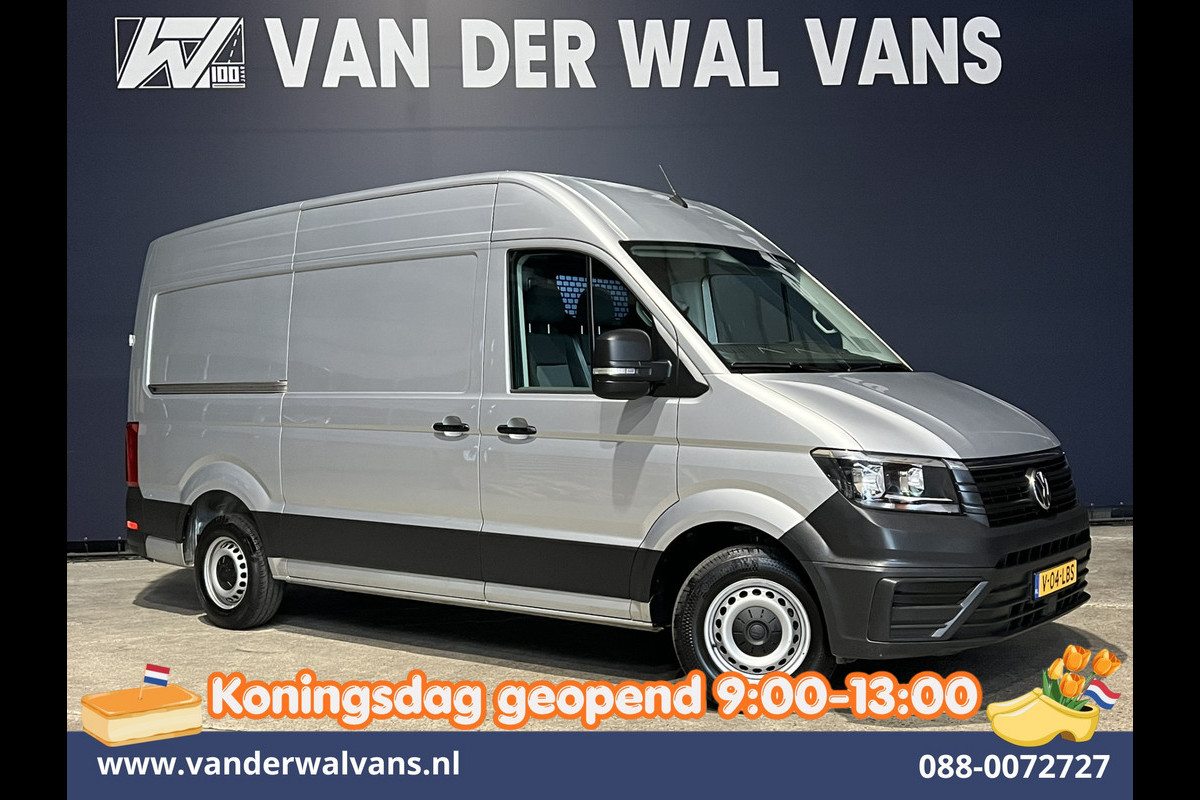 Volkswagen Crafter 2.0 TDI 140pk L3H3 L2H2 Euro6 Airco | Navigatie | Apple Carplay | Cruisecontrol Android Auto, Bijrijdersbank, 3000kg trekvermogen, zilver