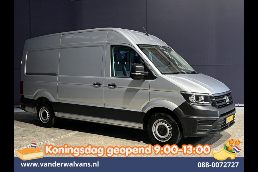 Volkswagen Crafter 2.0 TDI 140pk L3H3 L2H2 Euro6 Airco | Navigatie | Apple Carplay | Cruisecontrol Android Auto, Bijrijdersbank, 3000kg trekvermogen, zilver