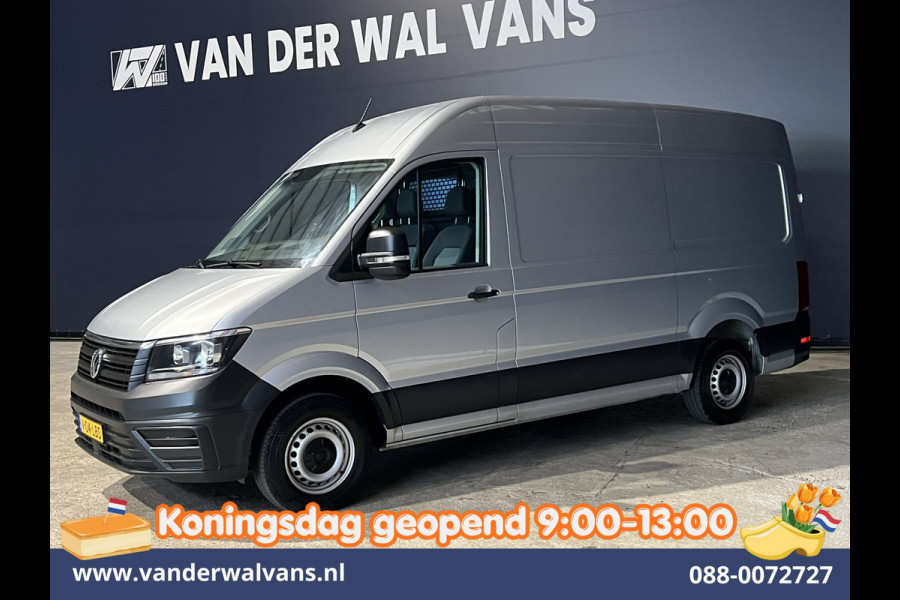 Volkswagen Crafter 2.0 TDI 140pk L3H3 L2H2 Euro6 Airco | Navigatie | Apple Carplay | Cruisecontrol Android Auto, Bijrijdersbank, 3000kg trekvermogen, zilver