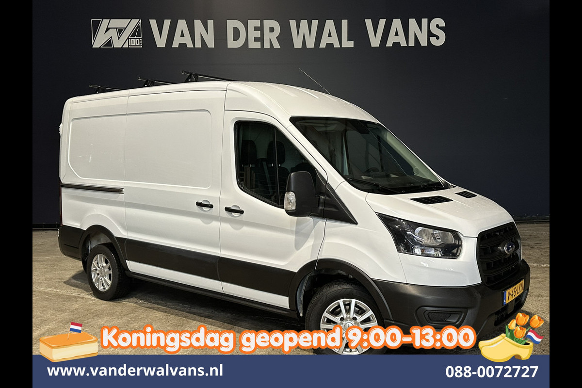 Ford Transit 2.0 TDCI L2H2 Euro6 Airco | 2450kg Trekhaak | LM velgen | Verwarmde voorruit Dakdragers, Bijrijdersbank