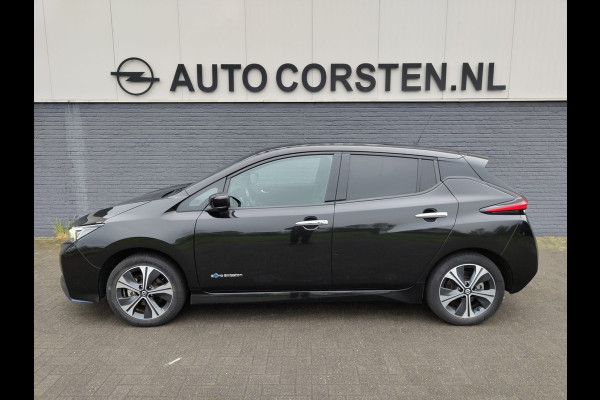 Nissan Leaf e+ Tekna 62kWh 218pk LEER Apple Carplay Android Auto Cruise control adaptief 360°Camera Navi Ecc Stoel+Stuurverwarming Keyless D Dodehoek detector Rijstrooksensor met correctie Uitparkeer waarschuwing Verkeersbord detectie Bluetooth Privacy Glas Lmv 17" Grootste Accu Grootste Actieradius Hoogste vermogen 218pk !