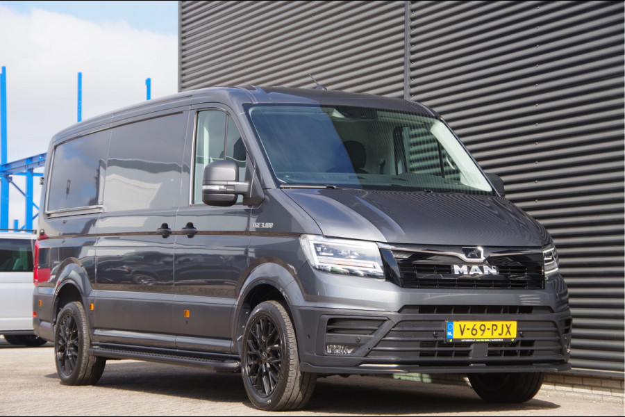MAN TGE 3.180 35 2.0 L3H2 177PK AUT. LED, TREKHAAK, GEV. ERGO ACTIVE STOEL, STANDKACHEL, STOELVERWARMING, STUURVERWARMING, VOORRUIT VERW