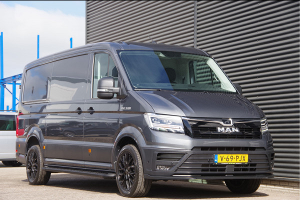 MAN TGE 3.180 35 2.0 L3H2 177PK AUT. LED, TREKHAAK, GEV. ERGO ACTIVE STOEL, STANDKACHEL, STOELVERWARMING, STUURVERWARMING, VOORRUIT VERW