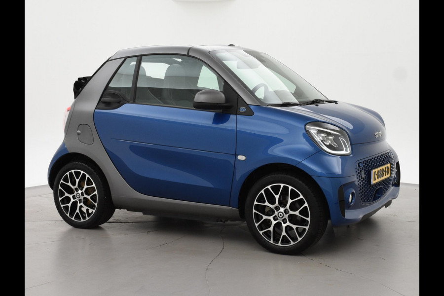 Smart Fortwo cabrio EQ COMFORT PLUS 18 KW + 16 INCH LMV | LEDER | STOELVERW. | CAMERA | NAVIGATIE