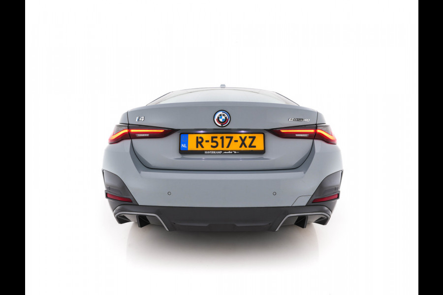 BMW i4 eDrive40 84 kWh M-Sport *M50 JAHRE* [ 3-Fase-11 kW ] {SOH-96%} (INCL-BTW) *LEATHER-ALCANTARA | FULL-LED | ADAPTIVE-CRUISE | HEATED-SPORTSEATS | CAMERA | DAB | DIGI-COCKPIT | NAVI-FULLMAP | AMBIENT-LIGHT | ECC | PDC | CARPLAY | KEYLESS | SHIFTPADDLES | 18
