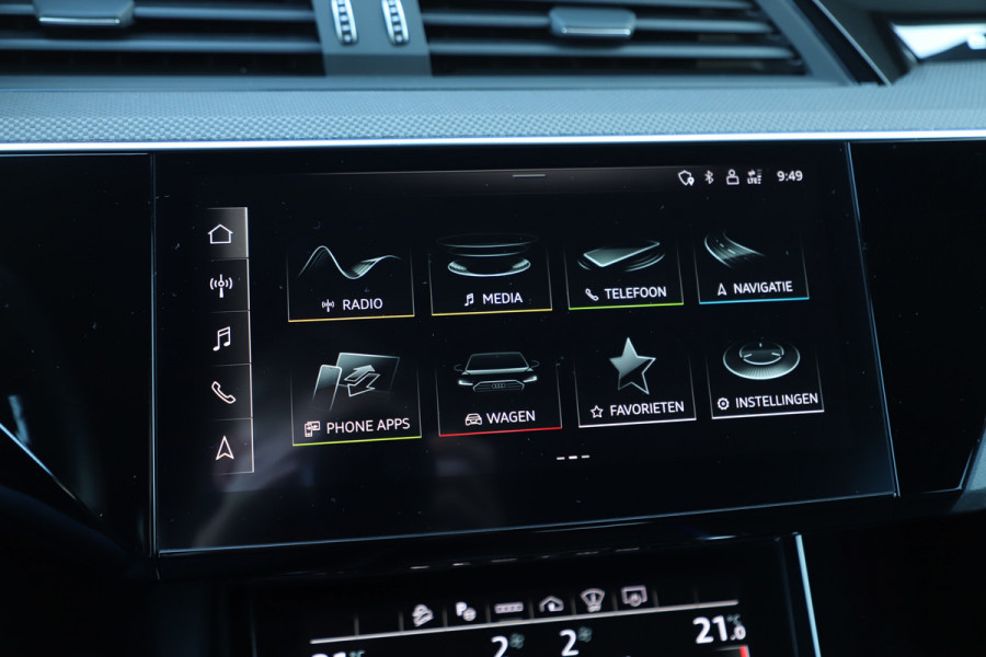 Audi e-tron Sportback S quattro 95 kWh | 503PK | Luchtvering | Head-up | Pano | Keyless-go | Sfeerverlichting | S-Stoelen | B&O | 2021.