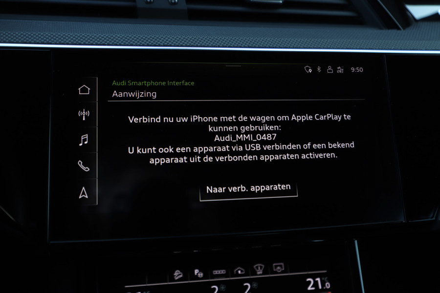 Audi e-tron Sportback S quattro 95 kWh | 503PK | Luchtvering | Head-up | Pano | Keyless-go | Sfeerverlichting | S-Stoelen | B&O | 2021.