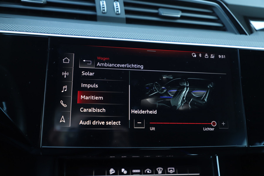 Audi e-tron Sportback S quattro 95 kWh | 503PK | Luchtvering | Head-up | Pano | Keyless-go | Sfeerverlichting | S-Stoelen | B&O | 2021.