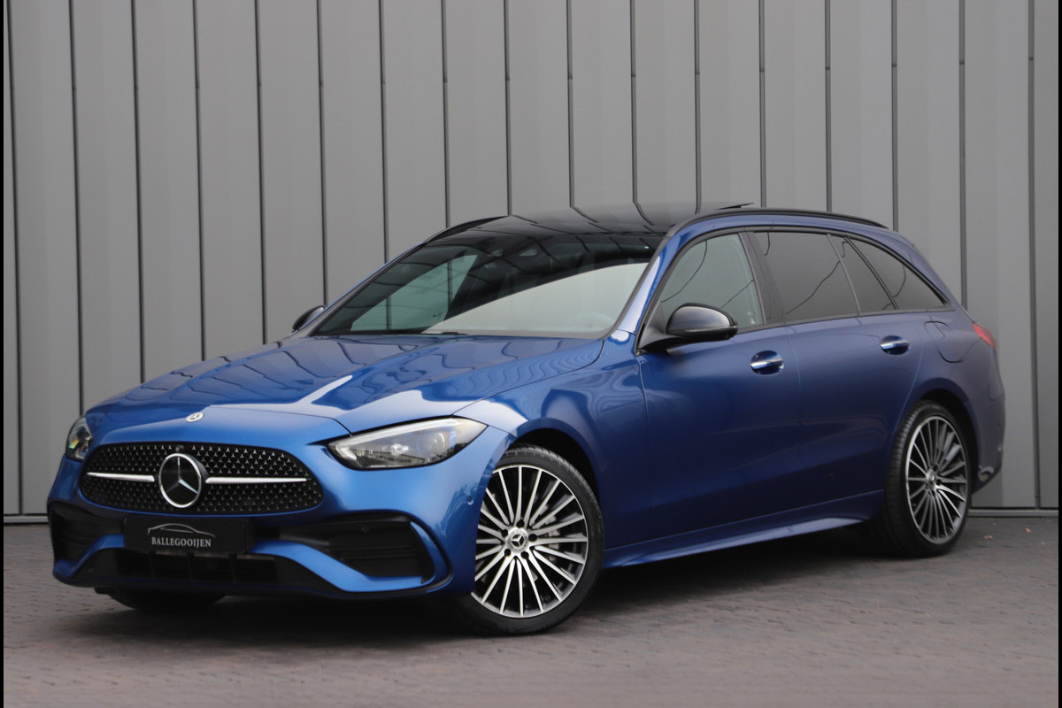 Mercedes-Benz C-Klasse Estate 300e AMG | 313PK | Massage | Head-up | Keyless | Sfeerverlichting | Stoelkoeling | Distronic+ | Leder | 2022.