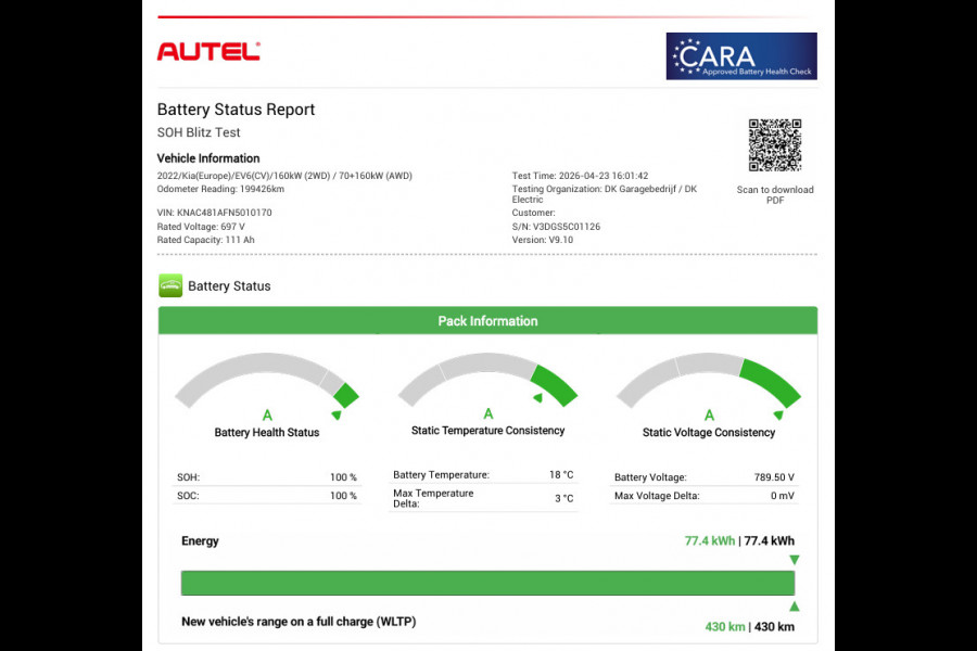 Kia Ev6 GT-Line 77.4 kWh|100% SOH|FULL OPTION|AFN. TREKHAAK|PANO|STOELVERW+VENT|STUURVERW.|360+3D CAMERA|CARPLAY|INCL.BTW|1e EIG.|