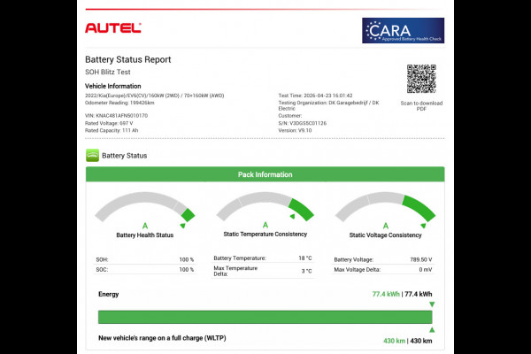 Kia Ev6 GT-Line 77.4 kWh|100% SOH|FULL OPTION|AFN. TREKHAAK|PANO|STOELVERW+VENT|STUURVERW.|360+3D CAMERA|CARPLAY|INCL.BTW|1e EIG.|
