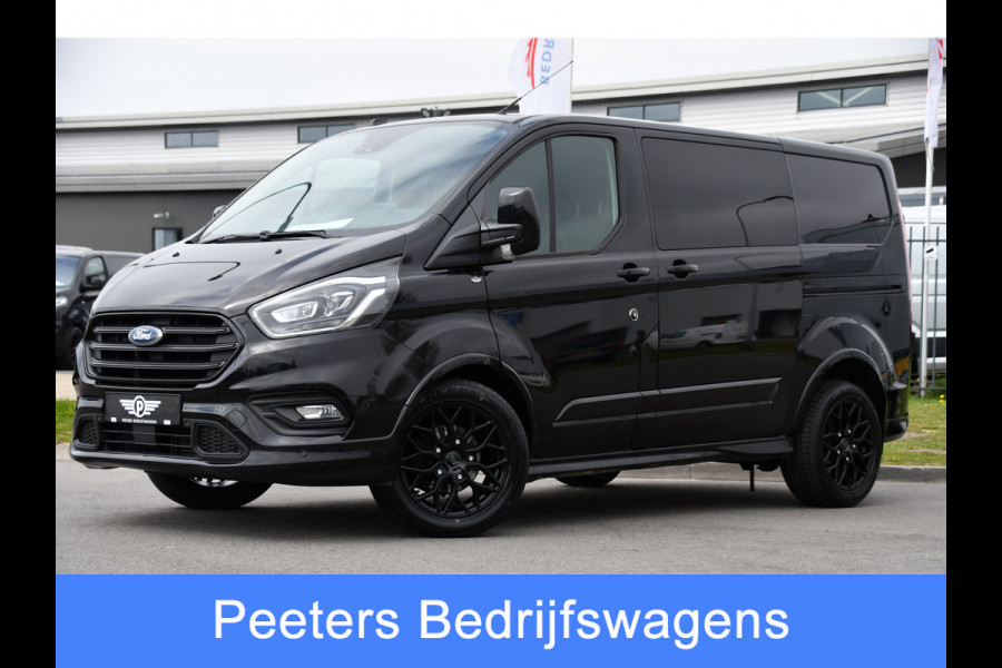 Ford Transit Custom 320 2.0 TDCI L1H1 Sport DC Black Edition Adaptieve Cruise, Camera, Carplay, Xenon, 185pk, 2 x Schuifdeur, Stoelverwarming, Leder, Uniek!