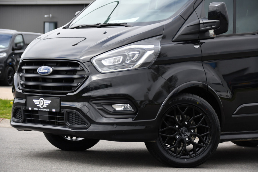 Ford Transit Custom 320 2.0 TDCI L1H1 Sport DC Black Edition Adaptieve Cruise, Camera, Carplay, Xenon, 185pk, 2 x Schuifdeur, Stoelverwarming, Leder, Uniek!