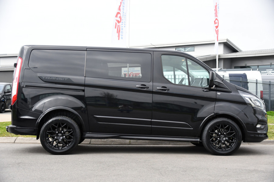Ford Transit Custom 320 2.0 TDCI L1H1 Sport DC Black Edition Adaptieve Cruise, Camera, Carplay, Xenon, 185pk, 2 x Schuifdeur, Stoelverwarming, Leder, Uniek!