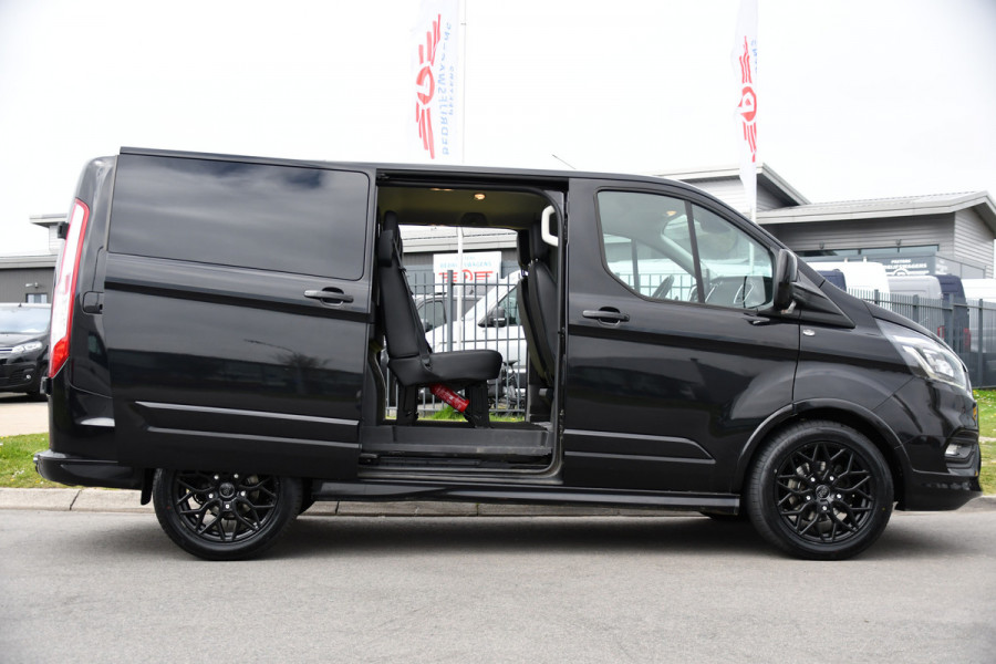 Ford Transit Custom 320 2.0 TDCI L1H1 Sport DC Black Edition Adaptieve Cruise, Camera, Carplay, Xenon, 185pk, 2 x Schuifdeur, Stoelverwarming, Leder, Uniek!