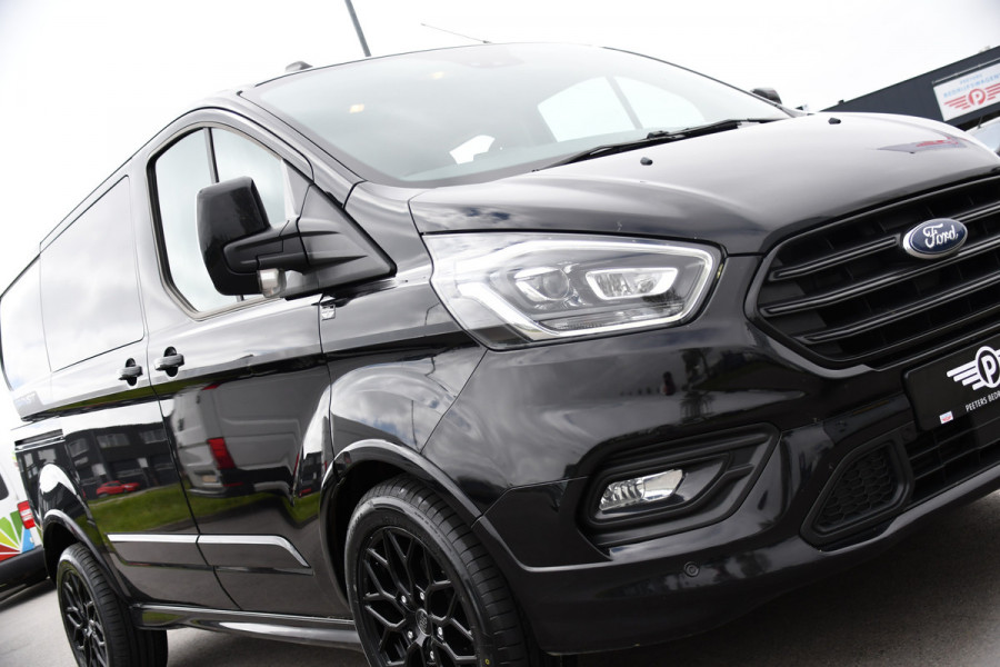 Ford Transit Custom 320 2.0 TDCI L1H1 Sport DC Black Edition Adaptieve Cruise, Camera, Carplay, Xenon, 185pk, 2 x Schuifdeur, Stoelverwarming, Leder, Uniek!