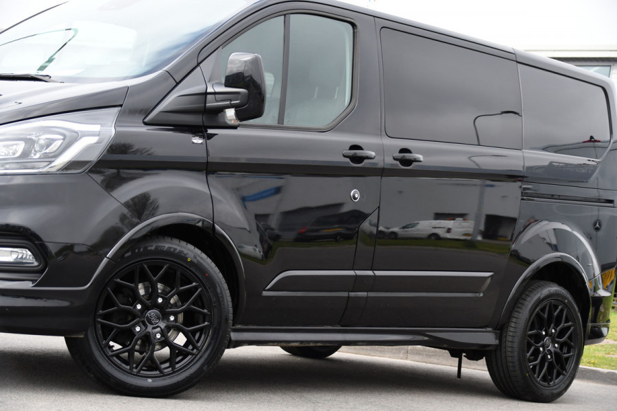 Ford Transit Custom 320 2.0 TDCI L1H1 Sport DC Black Edition Adaptieve Cruise, Camera, Carplay, Xenon, 185pk, 2 x Schuifdeur, Stoelverwarming, Leder, Uniek!