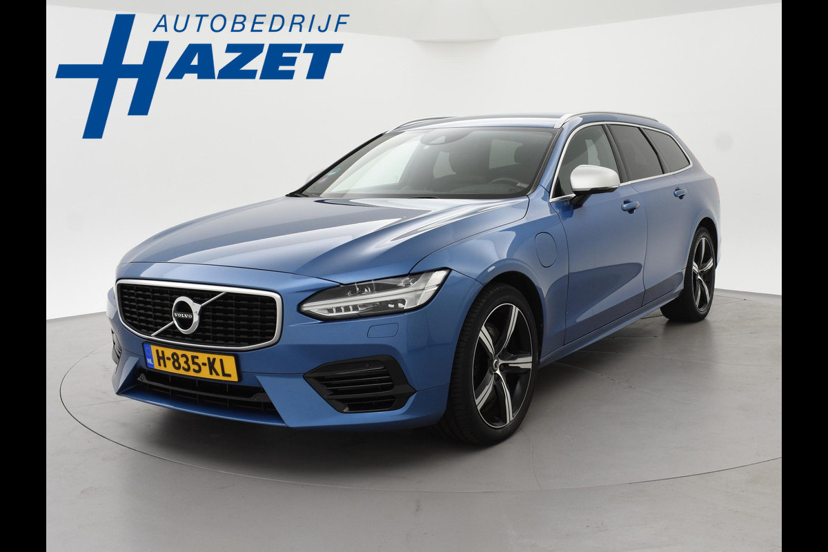 Volvo V90 2.0 T8 AWD 390 PK R-DESIGN + BOWERS & WILKINS | HEAD-UP | ELEK. TREKHAAK | INSCRIPTION BURSTING BLUE METALLIC