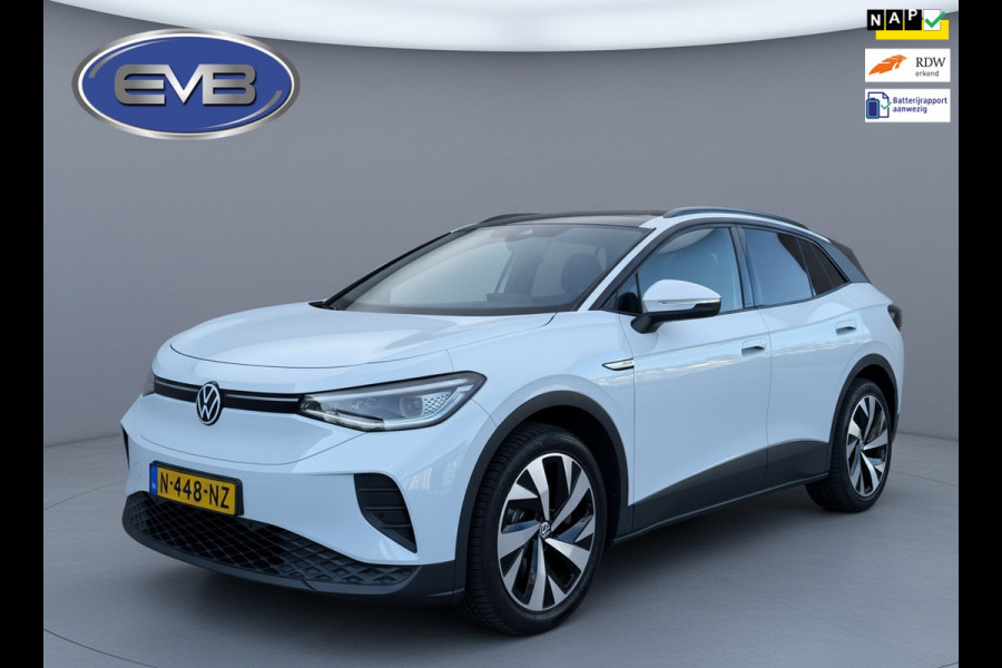 Volkswagen ID.4 Pro MAX 77 kWh, VOL OPTIES, panoramadak, soh 98 %, leder, el bedienbare trekhaak 21 inch, matrix led,, 360 camera