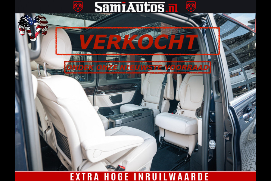 Mercedes-Benz V-Klasse AMG VIP PURE LUXE 6 PERSOONS | 4-MATIC | LANG | PANO DAK | EXCLUSIVE | ADAPTIVE CRUISE | ALCANTARA HEMEL | BURMESTER | 6 X STOELEN VERWARMD EN GEKOELD | ROYALE (CLASS) BEEN RUIMTE |