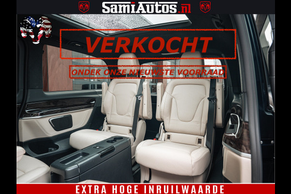Mercedes-Benz V-Klasse AMG VIP PURE LUXE 6 PERSOONS | 4-MATIC | LANG | PANO DAK | EXCLUSIVE | ADAPTIVE CRUISE | ALCANTARA HEMEL | BURMESTER | 6 X STOELEN VERWARMD EN GEKOELD | ROYALE (CLASS) BEEN RUIMTE |
