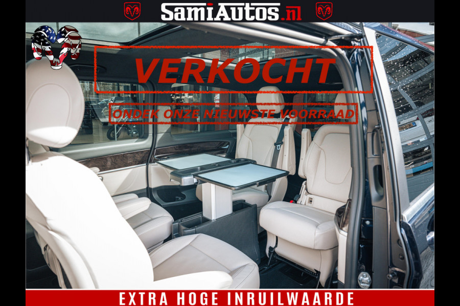 Mercedes-Benz V-Klasse AMG VIP PURE LUXE 6 PERSOONS | 4-MATIC | LANG | PANO DAK | EXCLUSIVE | ADAPTIVE CRUISE | ALCANTARA HEMEL | BURMESTER | 6 X STOELEN VERWARMD EN GEKOELD | ROYALE (CLASS) BEEN RUIMTE |