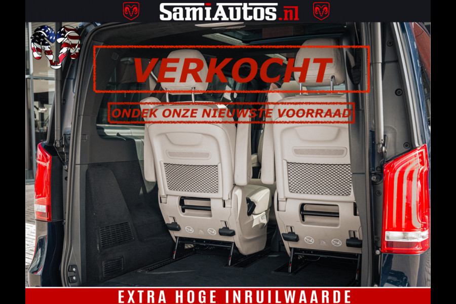 Mercedes-Benz V-Klasse AMG VIP PURE LUXE 6 PERSOONS | 4-MATIC | LANG | PANO DAK | EXCLUSIVE | ADAPTIVE CRUISE | ALCANTARA HEMEL | BURMESTER | 6 X STOELEN VERWARMD EN GEKOELD | ROYALE (CLASS) BEEN RUIMTE |