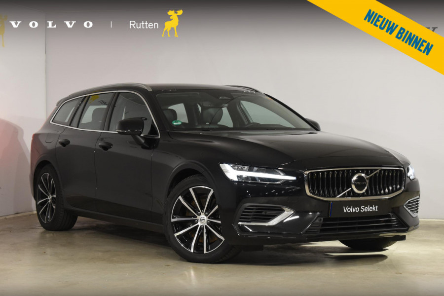 Volvo V60 T6 350PK Automaat Plug-in Hybrid Essential Bright / Navigatie / Adaptive cruise control / Leren bekleding / Achteruitrijcamera / Stuur & Stoelverwarming / Stoelverwarming achter / Trekhaak