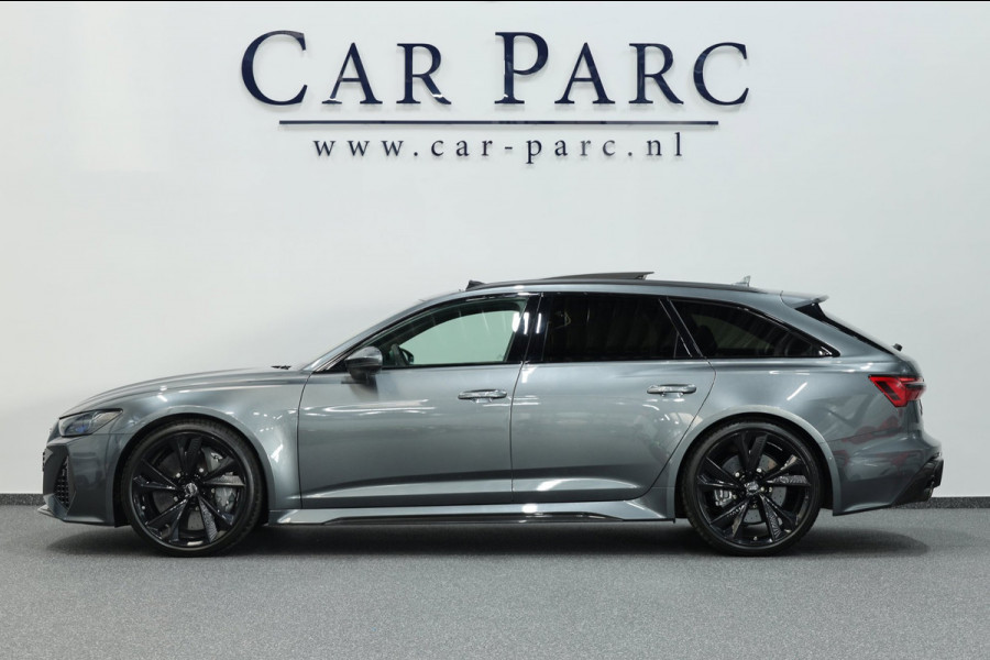 Audi RS6 Avant 4.0 TFSI quattro 600+PK BTW/KERAMISCH/SOFTCLOSE/VIRTUAL/B&O 3D/ACHTERASB/SFEER/PANO/22"/360 CAM/12 MND GARANTIE!