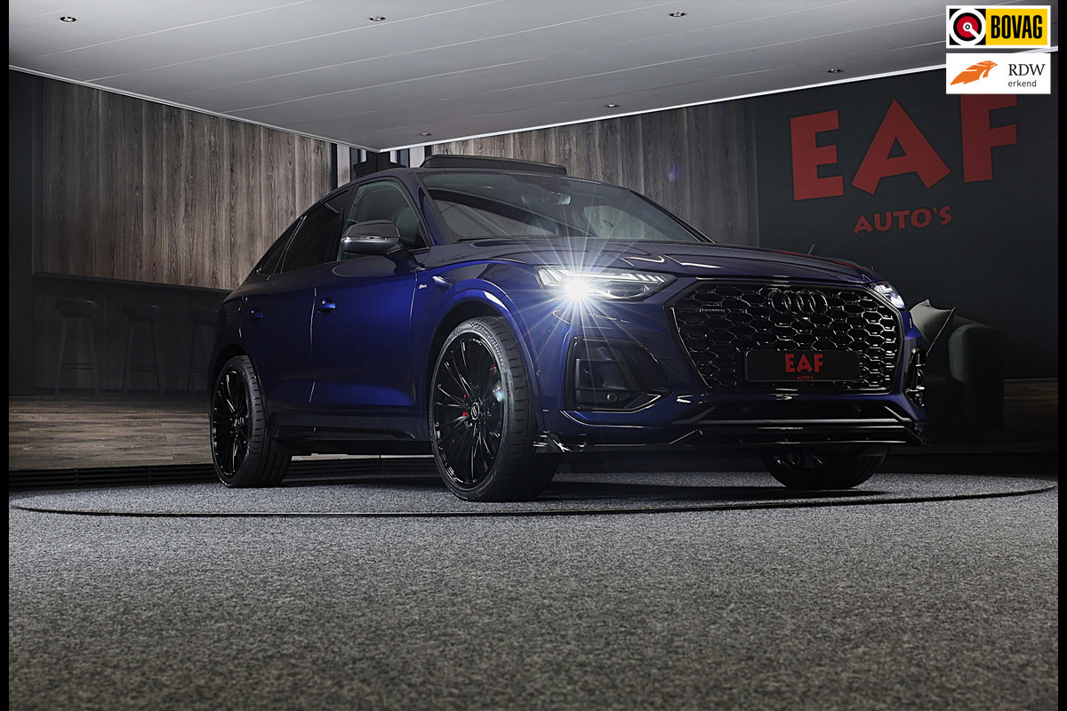 Audi Q5 SPORTBACK 55 TFSI E QUATTRO SQ5 Look / Carbon / Head Up / 360 Camera / Memory / Elek Stoelen / Open Pano / Matrix / 22 In